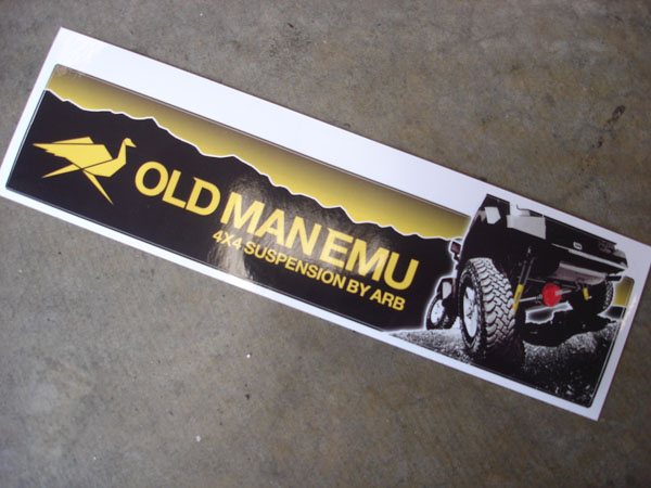 Old Man Emu Suspension Decal